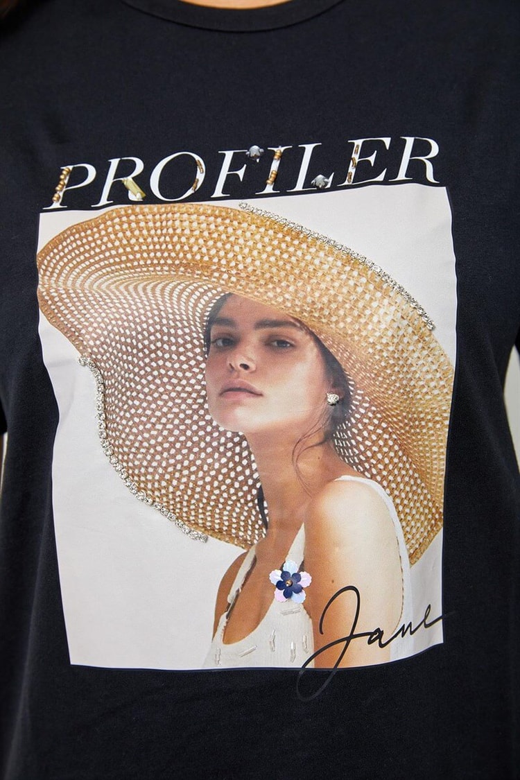 Siyah Baskılı Kısa Kol T-ShirtST060S71190016