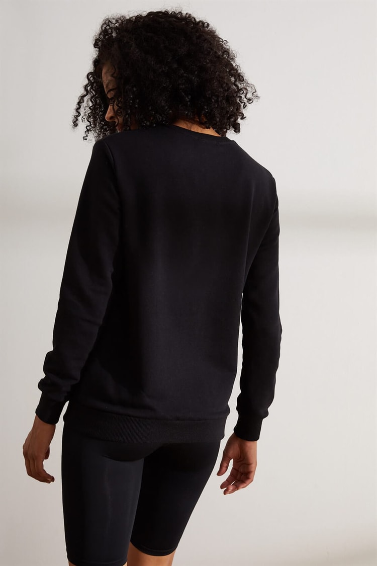 Siyah Baskılı Ve Taşlı SweatshirtST060W7207702