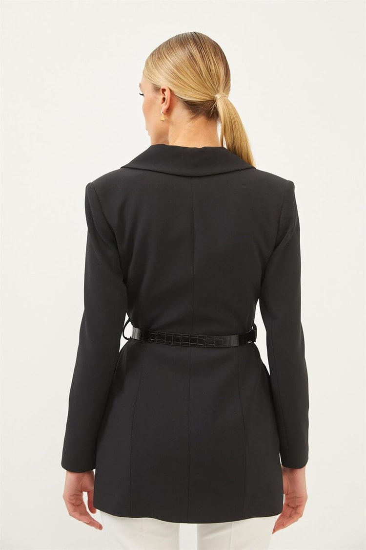 Siyah Bel Çantası Detaylı Mono Yaka Blazer CeketST070S90380001