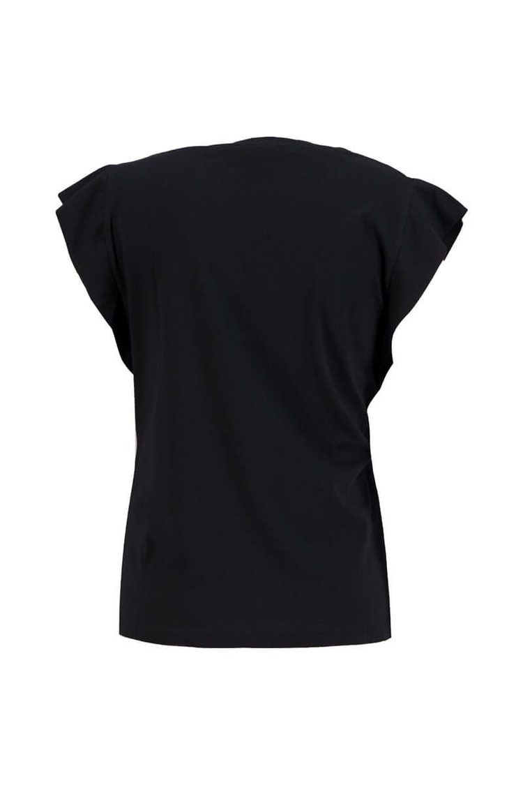 Siyah Bisiklet Yaka Baskılı T-ShirtST060S71176003