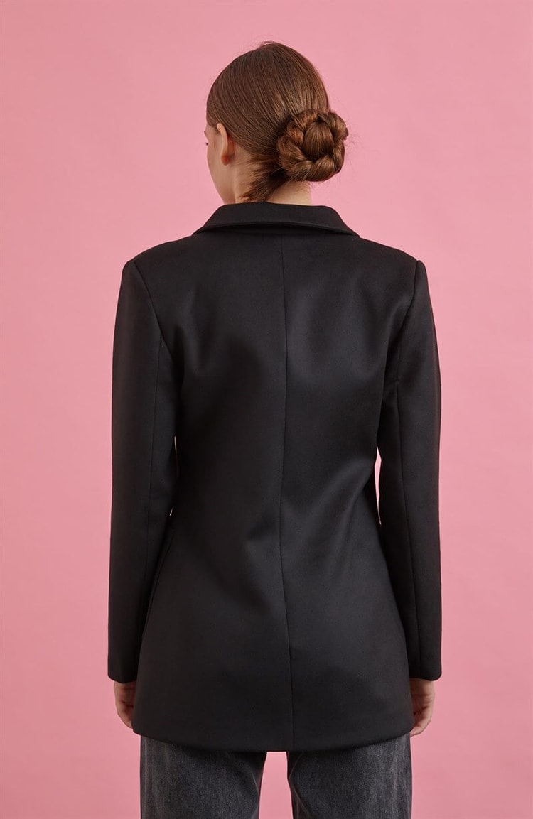 Siyah Düğmeli Blazer CeketST060W90334001