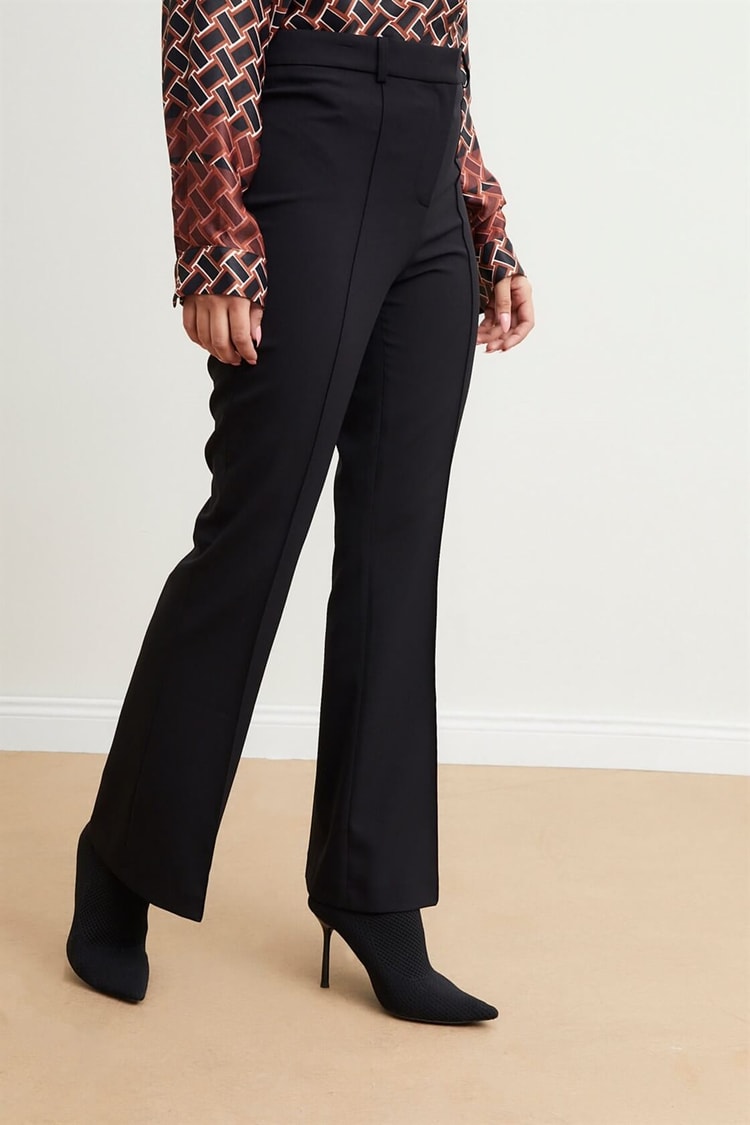 Siyah Flare Paça Kumaş PantolonST060S2036701