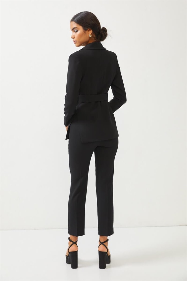 Siyah Kemerli Blazer Ceket Pantolon TakımST060S90317002