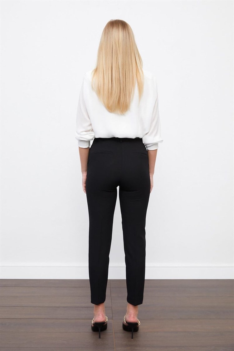 Siyah Kemerli Kumaş PantolonST060S20384003