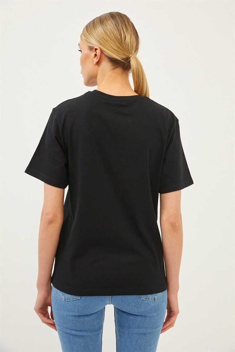 Siyah Kısa Kollu T-ShirtST060S71271002