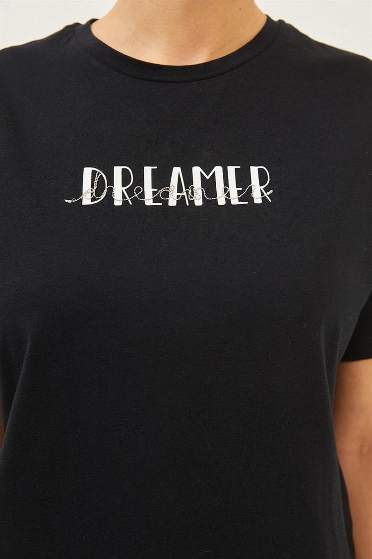 Siyah Kısa Kollu T-ShirtST060S71271002
