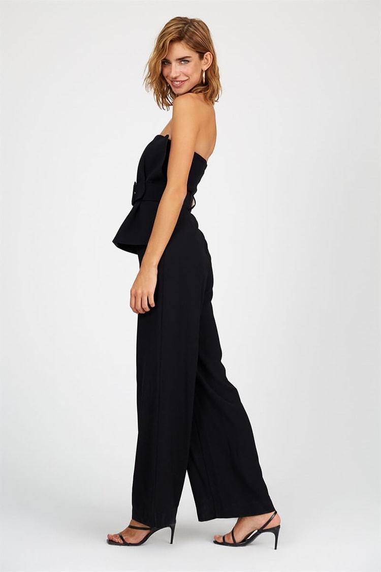 Siyah Kolsuz Maxi Abiye TulumST030S411882