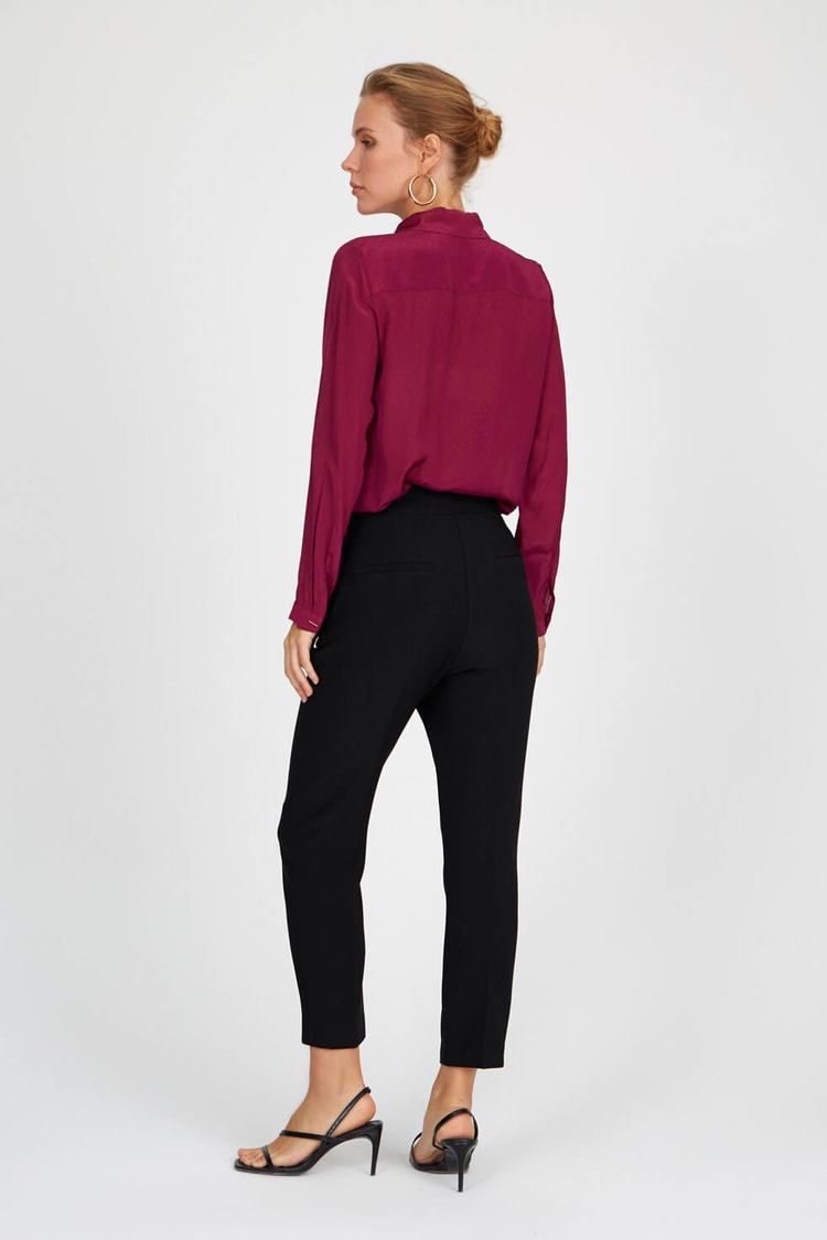 Siyah Normal Bel Dar Paça PantolonST050W2026104