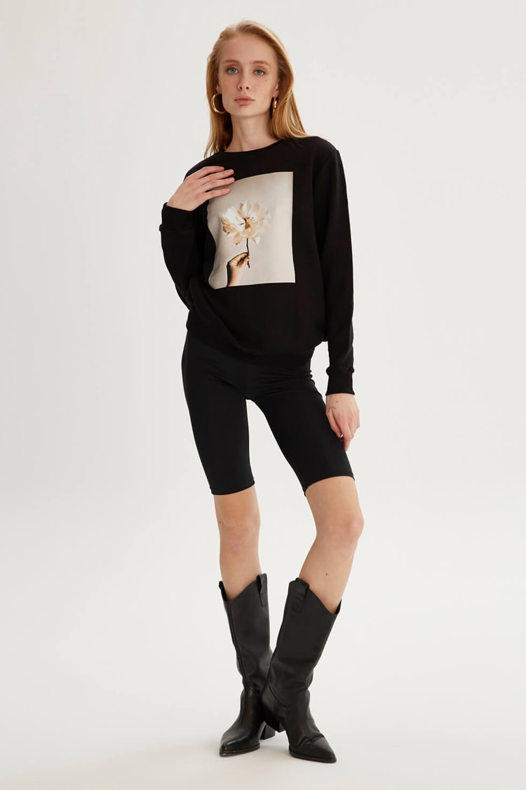 Siyah S-ShirtST050W7203101