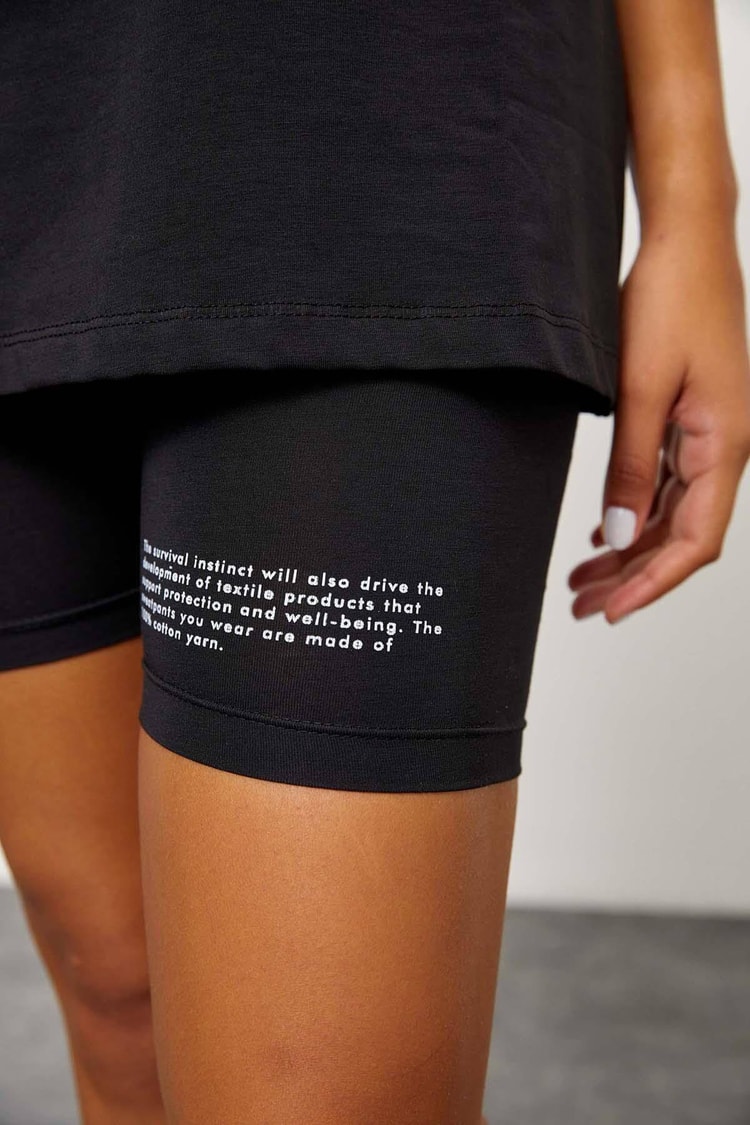 Siyah T-Shirt Bisikletçi Tayt TakımST060S83102001