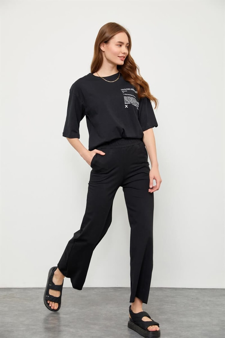 Siyah T-Shirt Eşofman Altı TakımST060S60090001