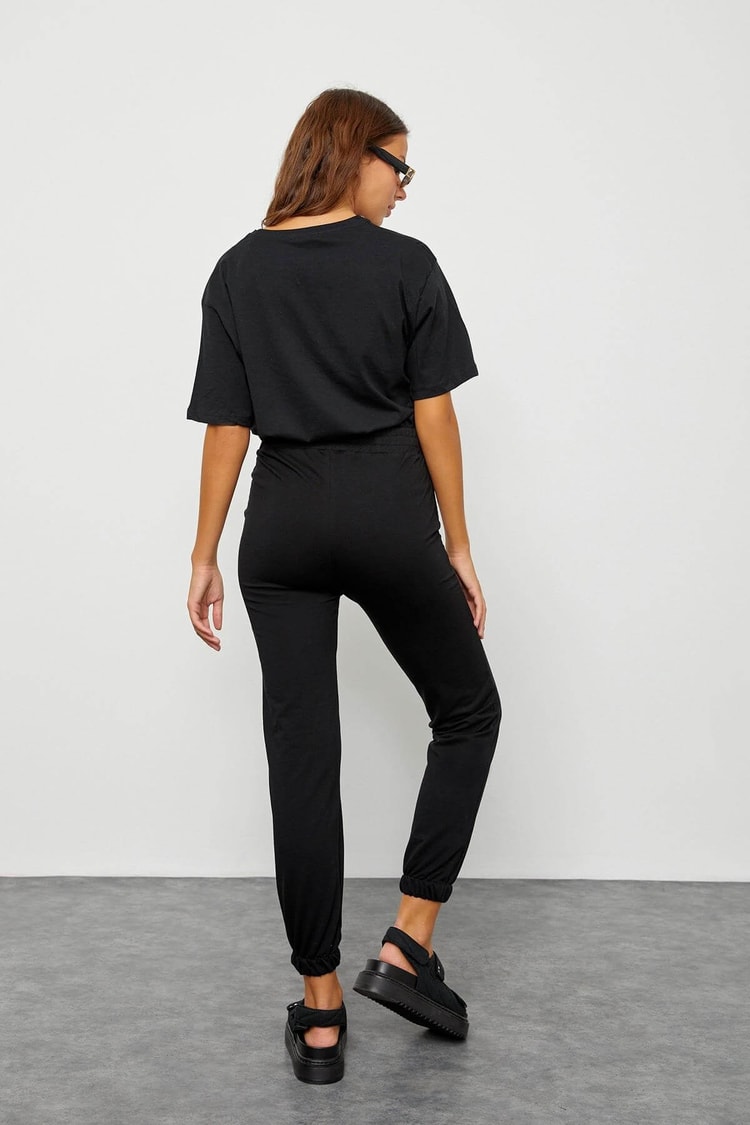 Siyah T-Shirt Jogger Eşofman TakımST060S60096001