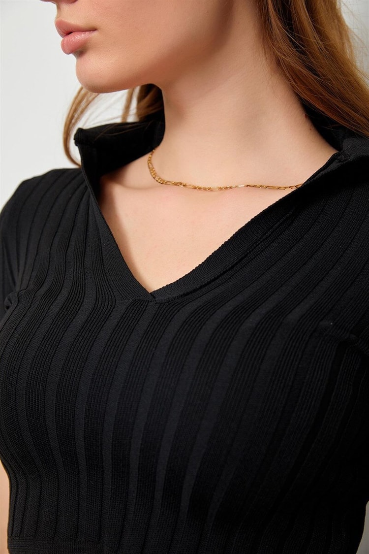 Siyah Triko Pantolon Crop TakımST060S94098001