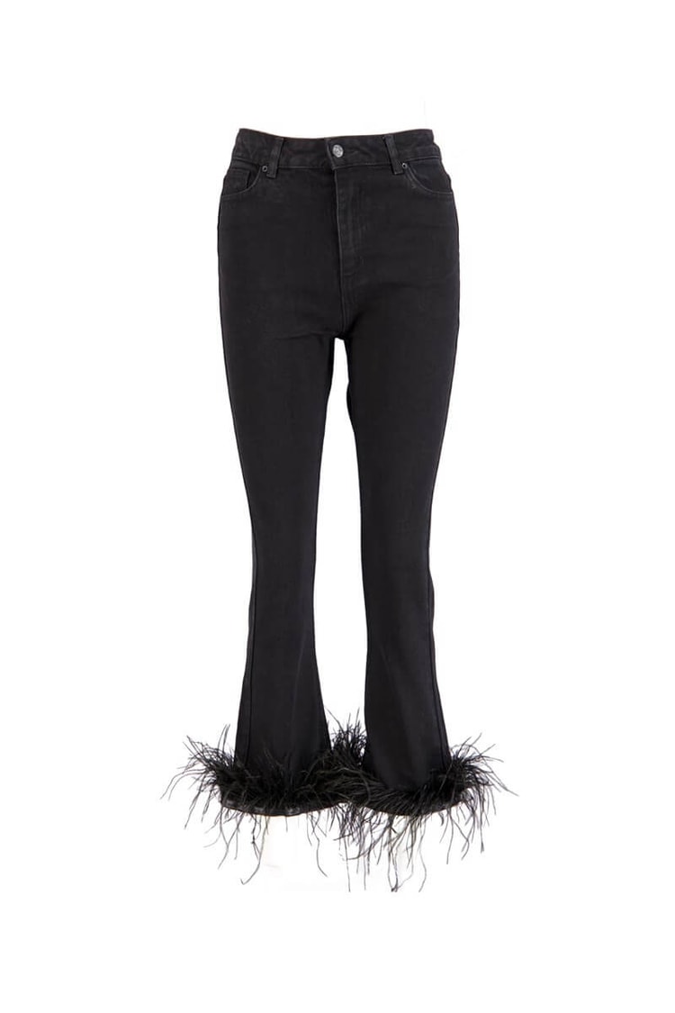 Siyah Tüy Detaylı JeanST060S31681003