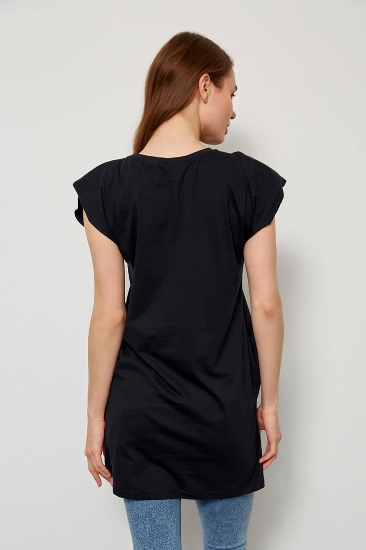 Siyah Vatkalı Kolsuz T-ShirtST060S71228002
