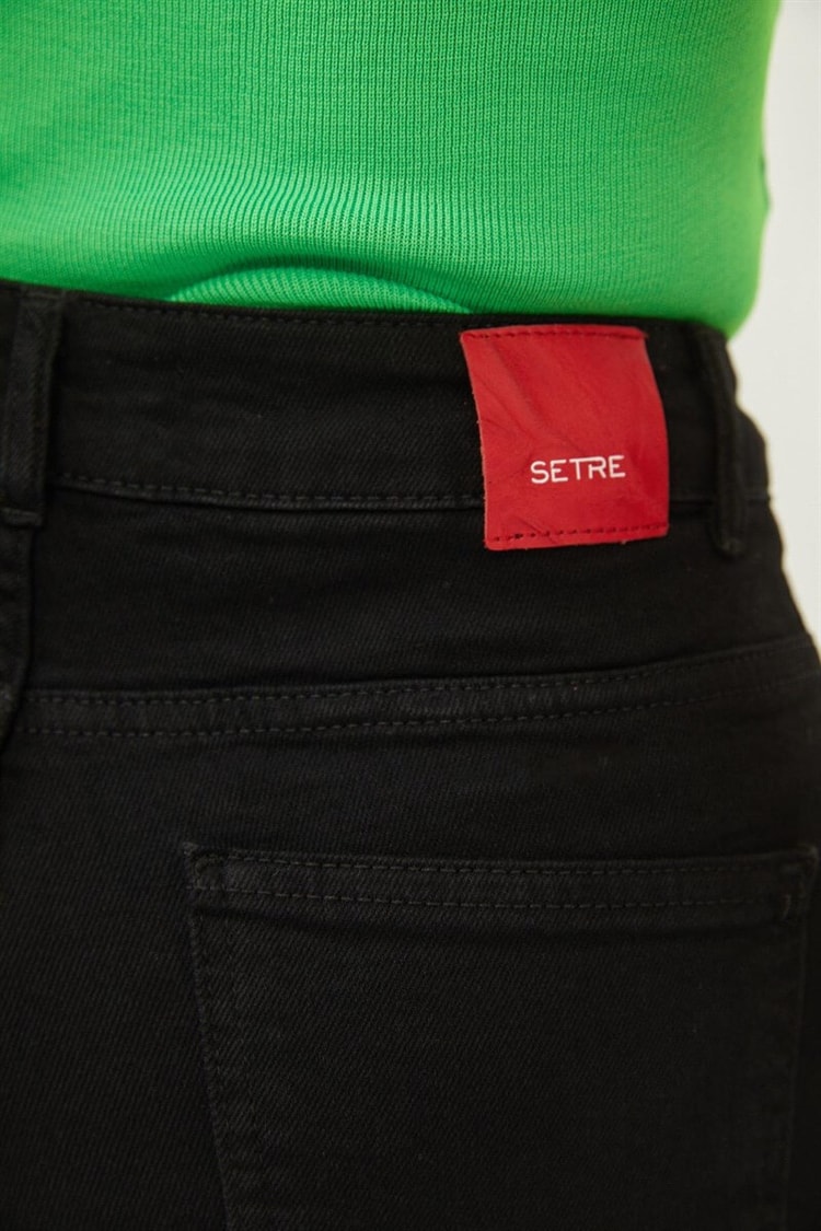 Siyah Yüksek Bel Flare JeanST060S31685001
