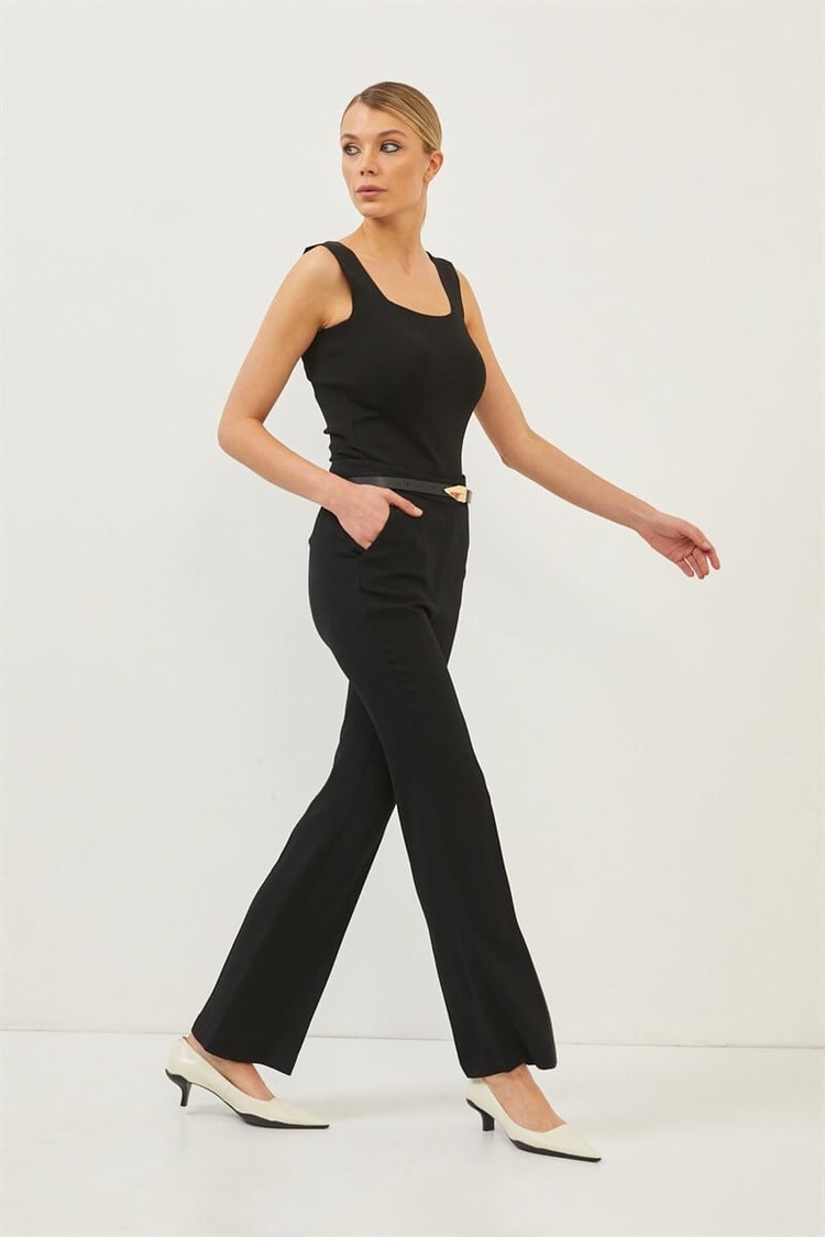 Siyah Yüksek Bel Kumaş PantolonST060S20556001