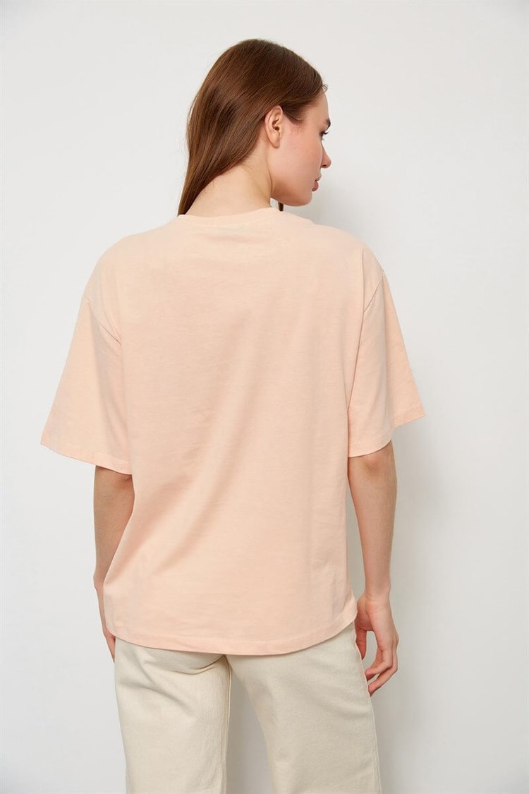 Somon Baskılı Kısa Kol T-ShirtST060S71190022