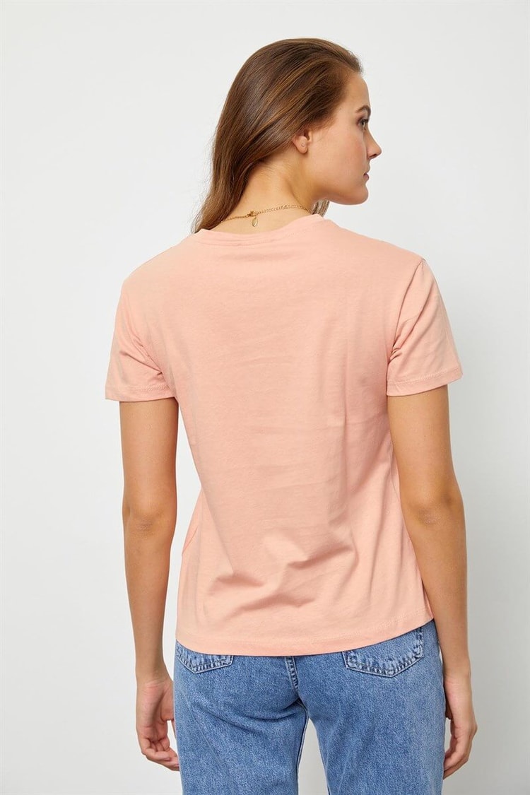 Somon Baskılı Kısa Kol T-ShirtST060S71190004