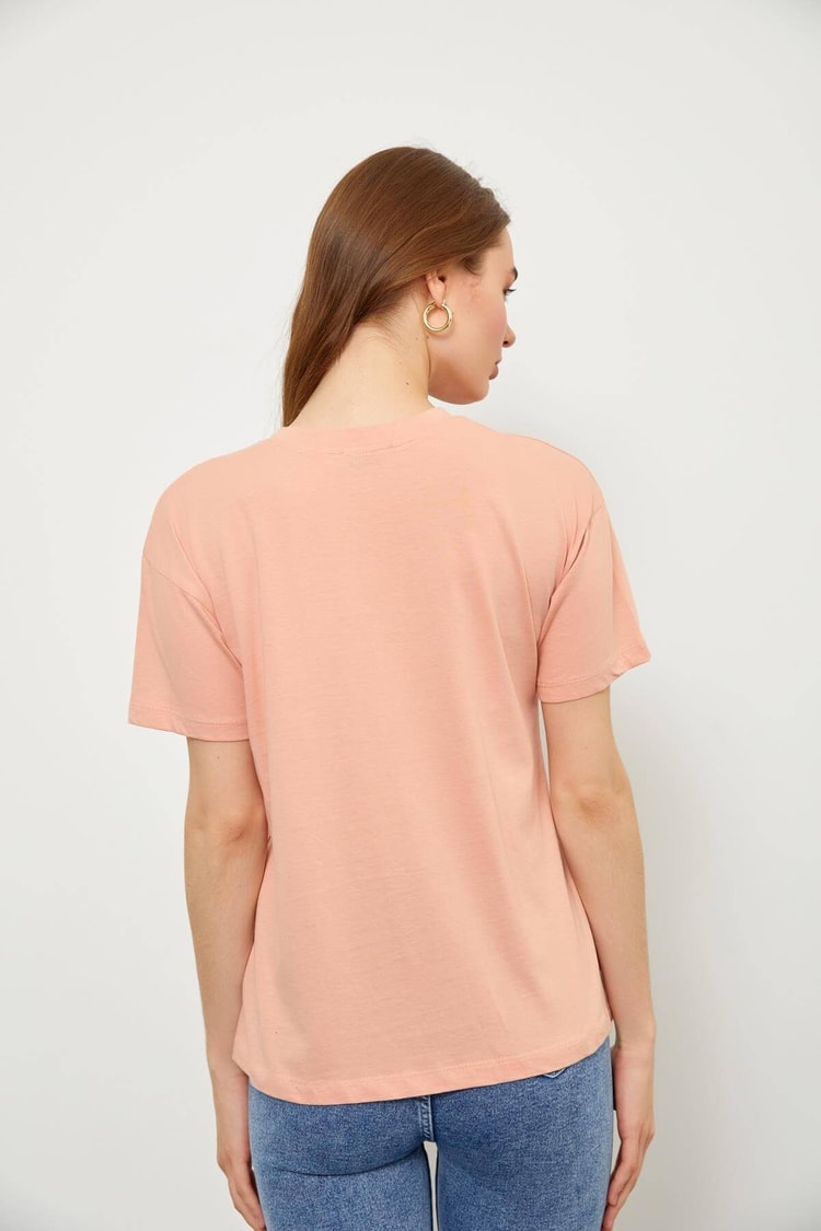 Somon Kısa Kol Baskılı T-ShirtST060S71223004