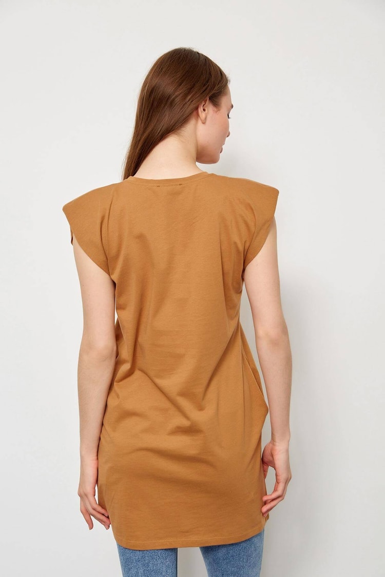 Tarçın Vatkalı Kolsuz T-ShirtST060S71228002