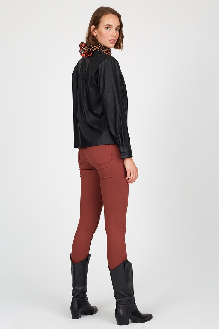 Tarçın Yüksek Bel Dar Paça Jeans