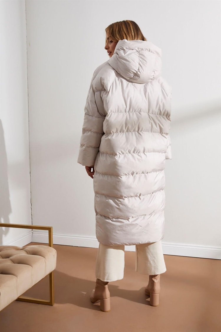 Taş Kapüşonlu Uzun Puffer MontST050W6411401