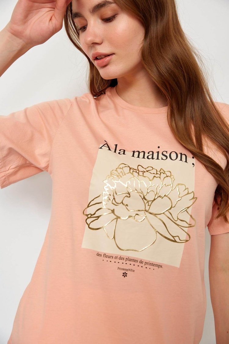 Yavru Ağzı Kısa Kol Baskılı T-ShirtST060S71235001