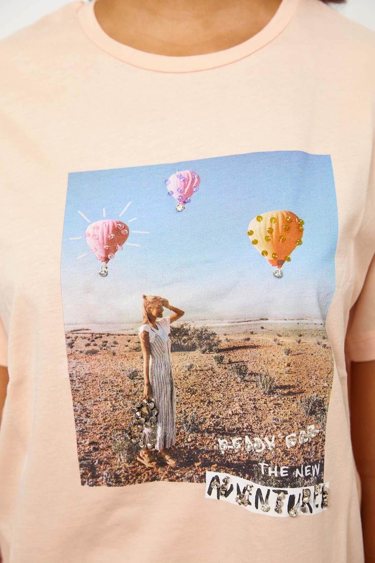 Yavru Ağzı Kısa Kol Baskılı T-ShirtST060S71228004