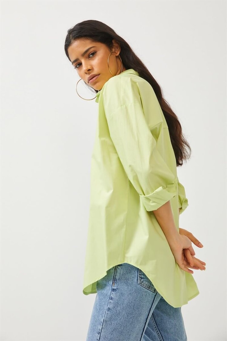 Yeşil Oversize GömlekST060S55243001