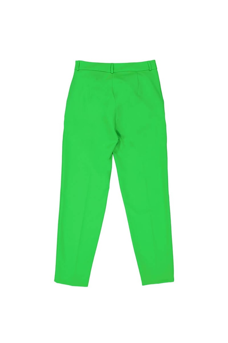 Yeşil Yüksek Bel Cepli Kumaş PantolonST060S20384002