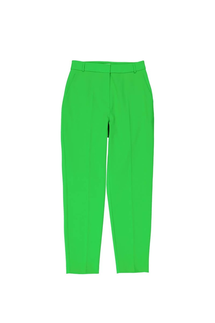 Yeşil Yüksek Bel Cepli Kumaş PantolonST060S20384002