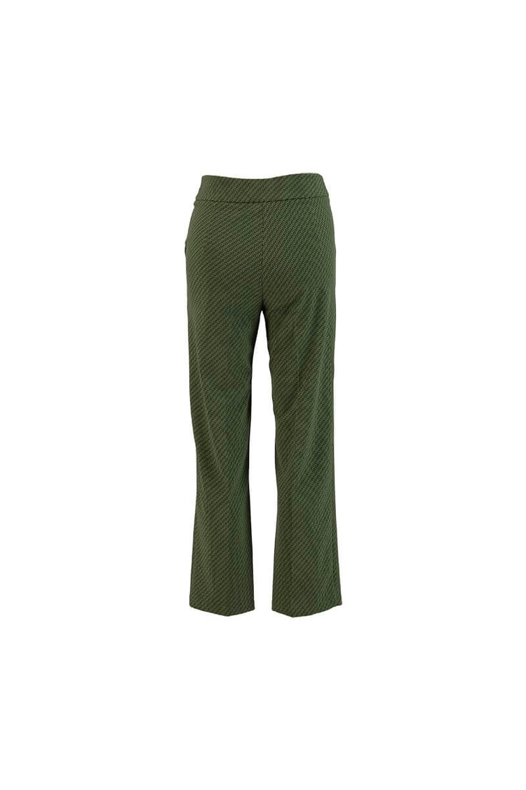 Yeşil Yüksek Bel Kemerli Flare Kumaş PantolonST060S20590001