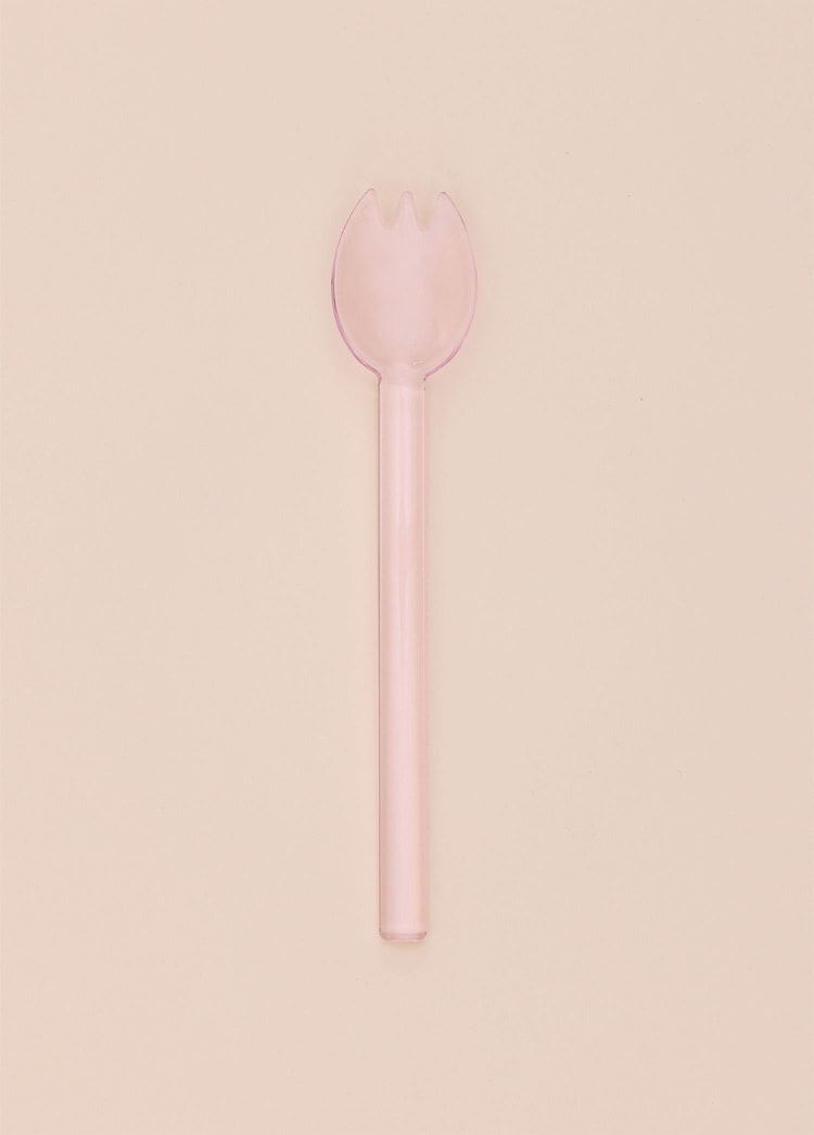 Abiete Dondurma ve Tatlı Kaşığı Pembe 6lı Set