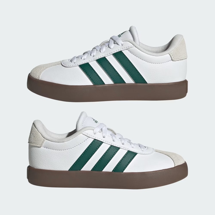 Adıdas Kk2261 Vl Court 3.0 K 27.0783 Ftwwht/Cgreen/Gum5 Fılet Erkek Cocuk Spor Ayakkabı