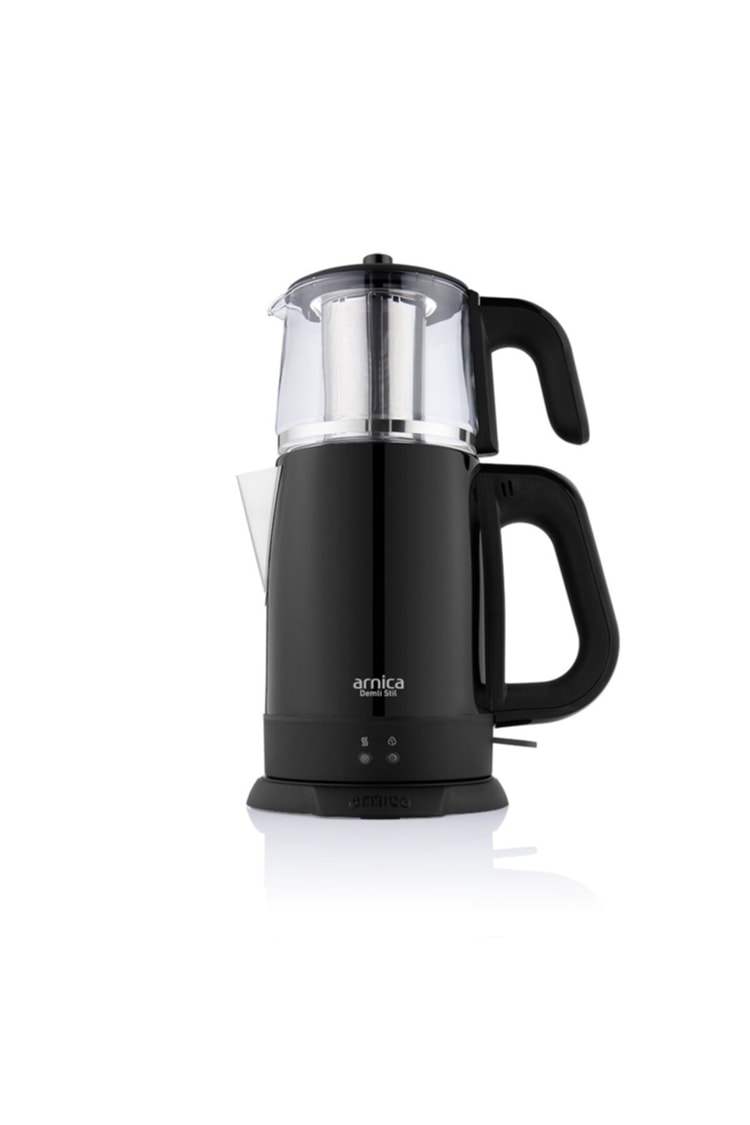 Arnica IH33205 Demli Stil Siyah Cam Çay Makinesi