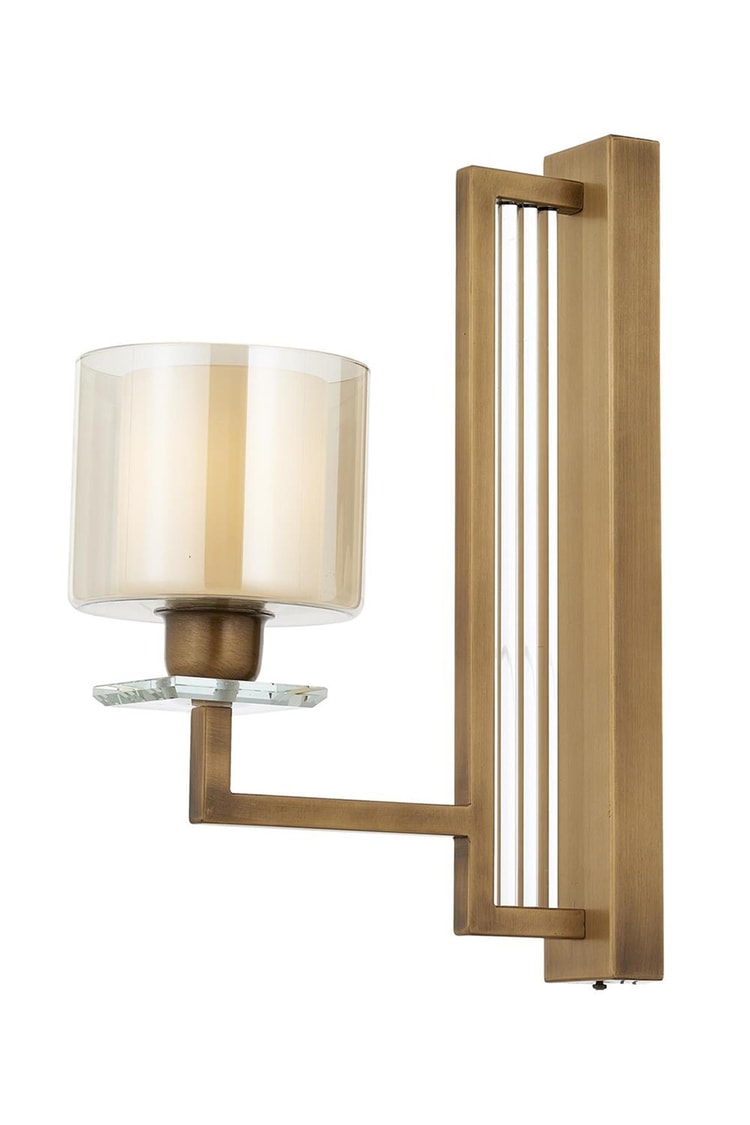 Avonni AP-4285-1E Eskitme Kaplama Aplik E27 Metal Kristal 15x32 cm