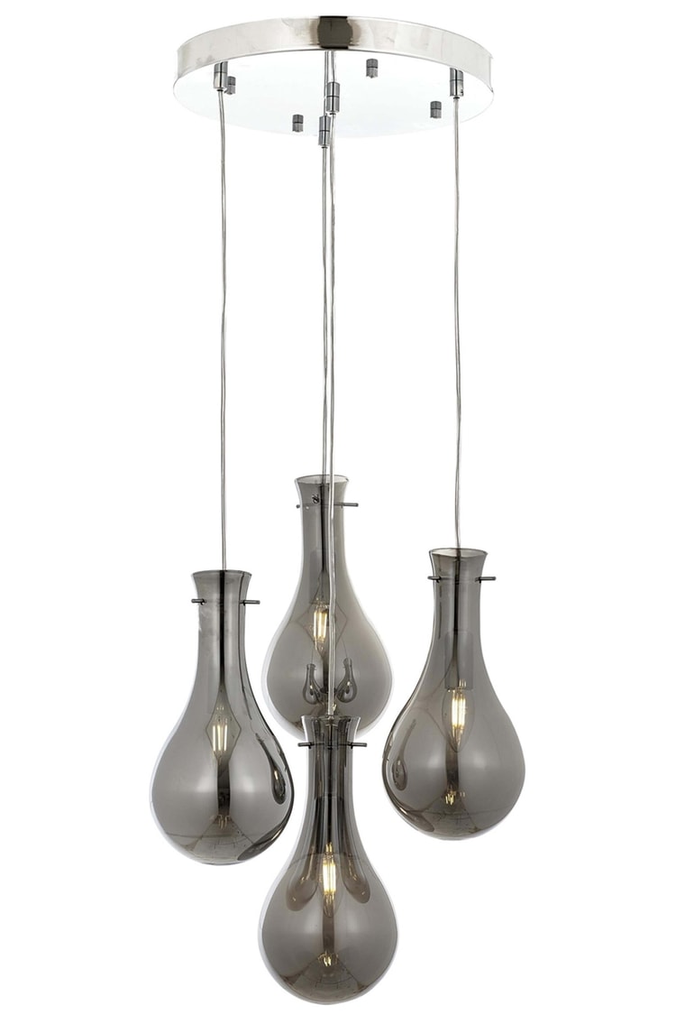 Avonni AV-1697-4KT Krom Kaplama Modern Avize E14 Metal Cam 40 cm