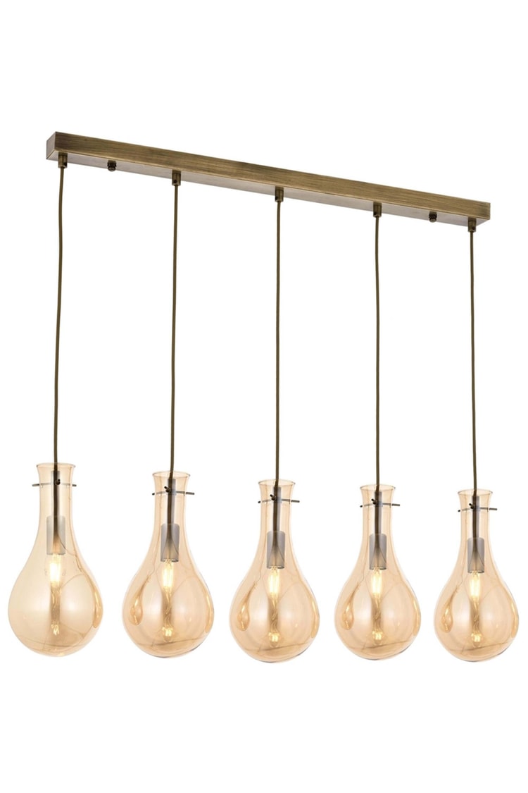 Avonni AV-1697-5EY Eskitme Kaplama Modern Avize E14 Metal Cam 80x15 cm