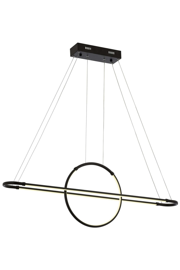 Avonni AV-1829-2BSY Siyah Boya Modern Avize LED Metal Pleksi 110x14 cm