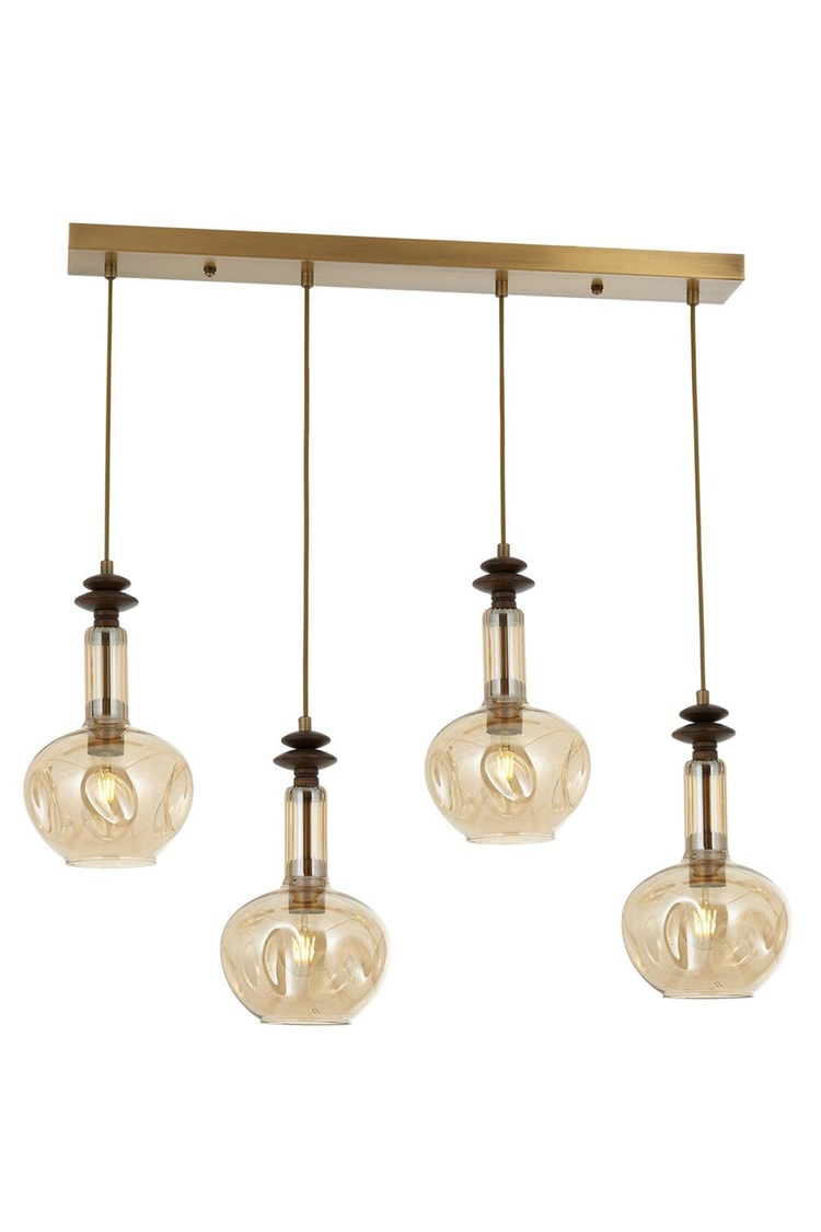 Avonni AV-1912-4EY Eskitme Kaplama Modern Avize E27 Metal Cam 80x12 cm