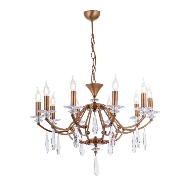 Avonni AV-35004-10E Eskitme Kaplama Modern Avize E27 Metal Cam 75 cm