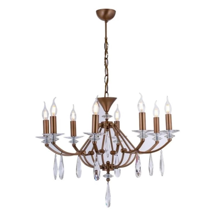 Avonni AV-35004-8E Eskitme Kaplama Modern Avize E27 Metal Cam 65 cm