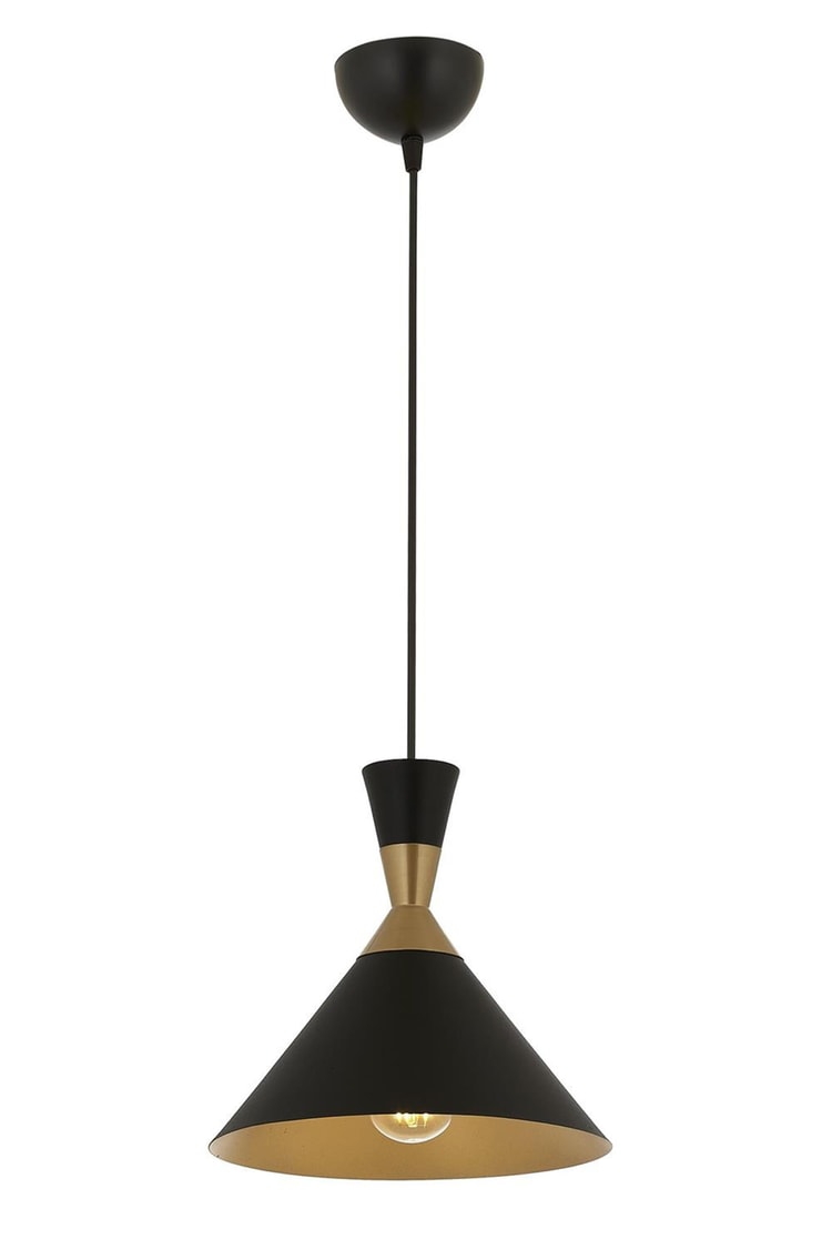 Avonni AV-4106-M33-BSY Siyah Boya Modern Avize E27 Metal 24 cm