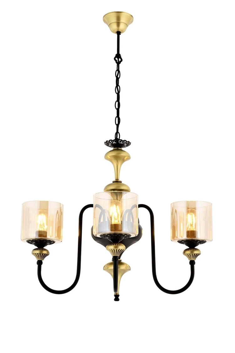 Avonni AV-4161-3E Eskitme Kaplama Modern Avize E27 Metal Cam 62 cm