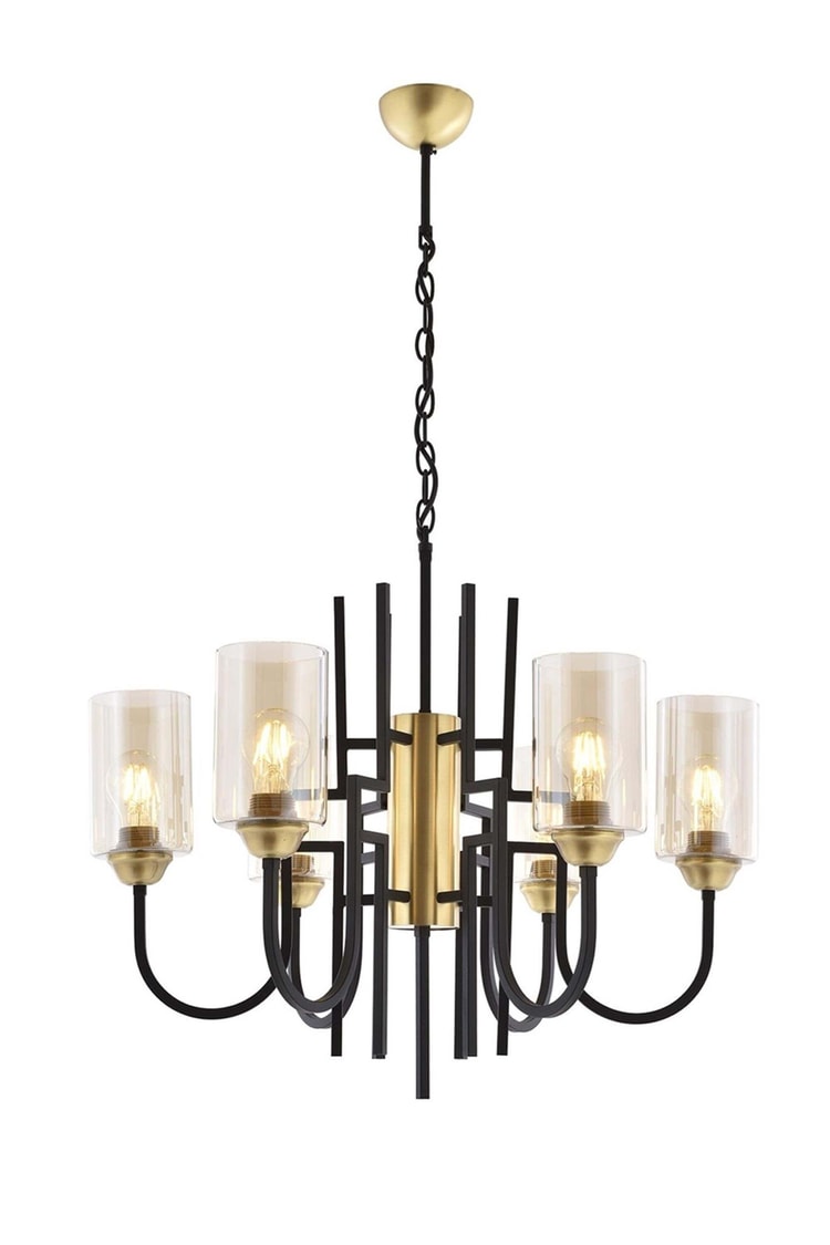Avonni AV-4163-6E Eskitme Kaplama Modern Avize E27 Metal Cam 62 cm