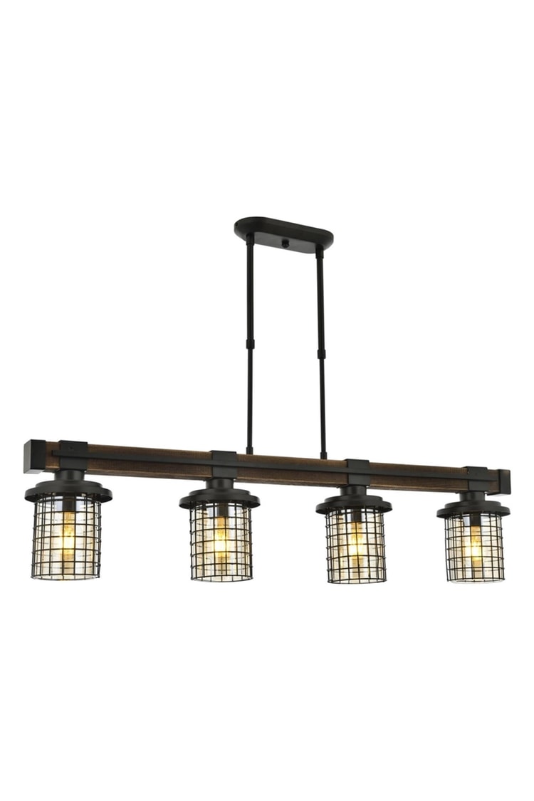 Avonni AV-4216-4EY Eskitme Kaplama Modern Avize E27 Metal Ahşap 95x15 cm