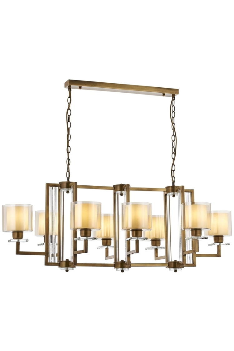 Avonni AV-4285-8E-YM Eskitme Kaplama Modern Avize E27 Metal Cam 110x60 cm