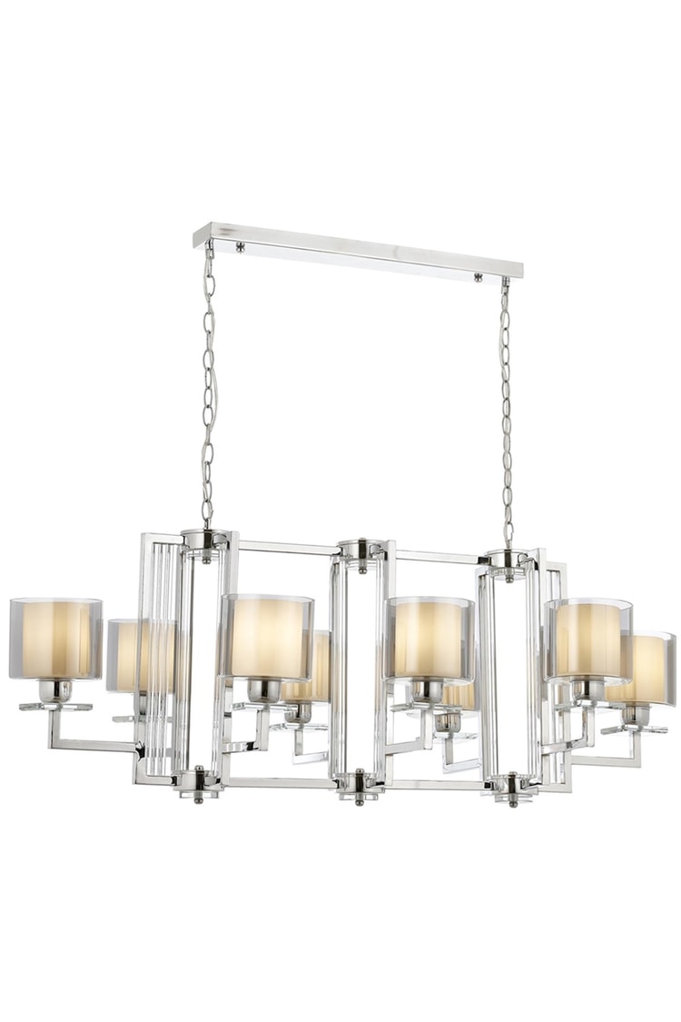 Avonni AV-4285-8K-YM Krom Kaplama Modern Avize E27 Metal Cam 110x60 cm