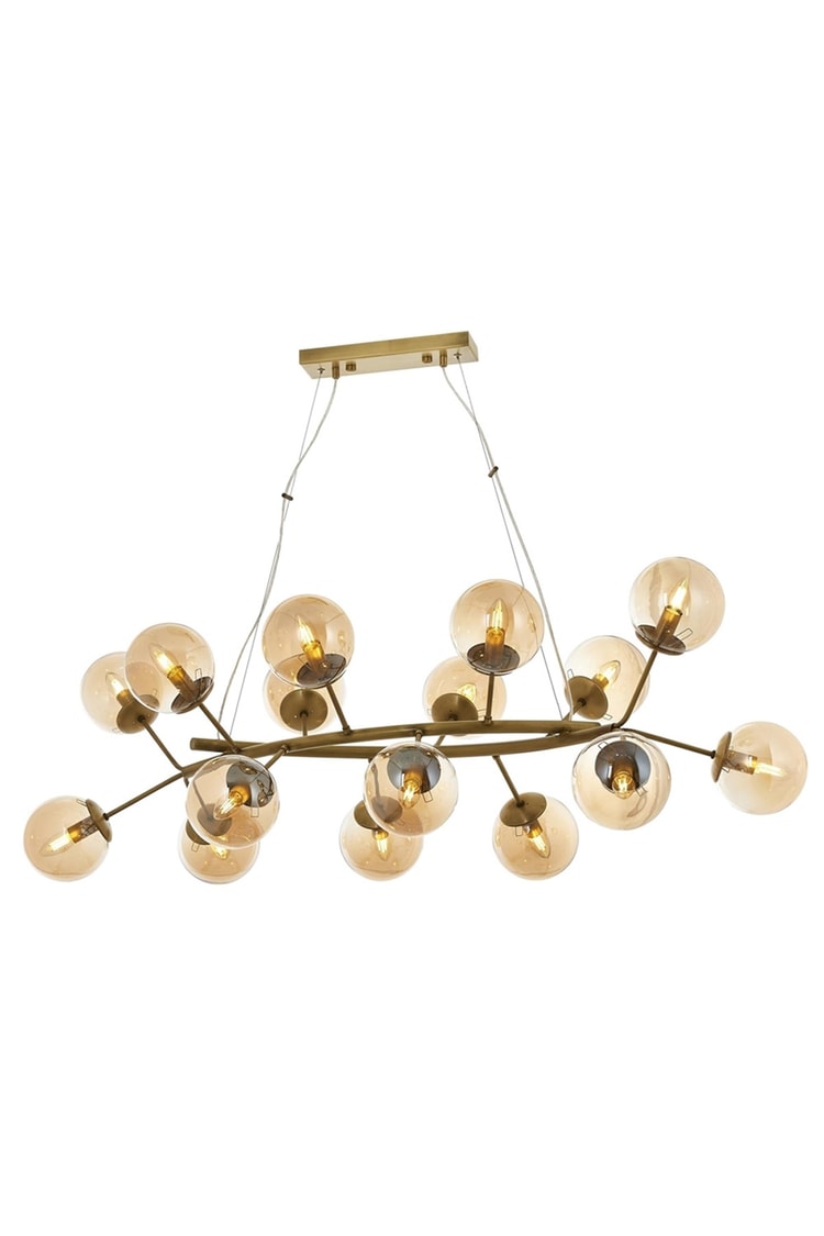 Avonni AV-4286-16EY Eskitme Kaplama Modern Avize E14 Metal Cam 110x90 cm